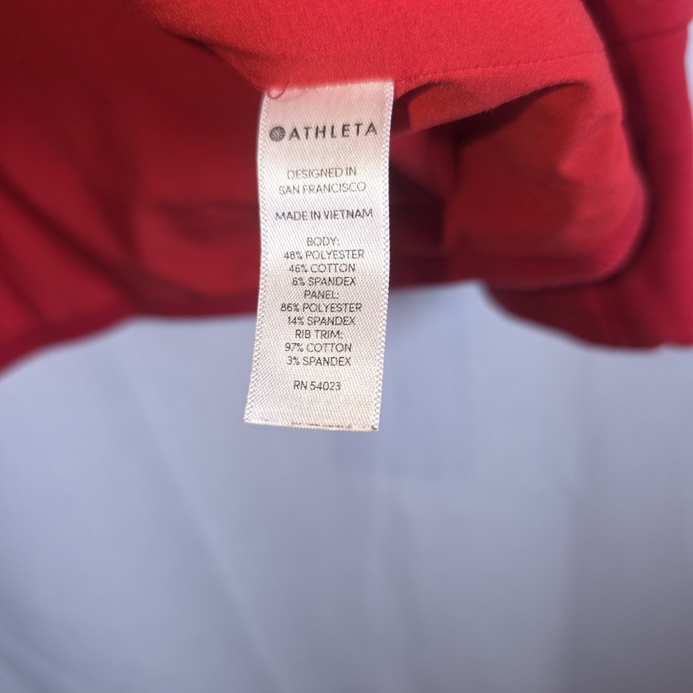 Athleta Hoodie Sweatshirt Jacket Woman's Medium Red Full Zip Yoga Activewear - Picture 4 of 9